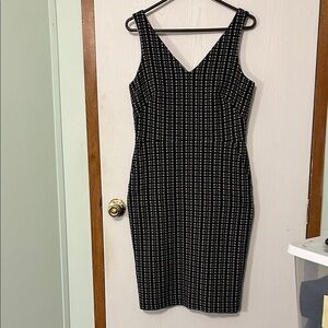 Lauren Ralph Lauren Green Label Black & White Sleeveless Checkered Dress Size 12